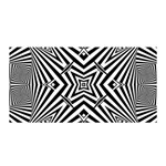 Black and White Line Art Pattern Stripes Satin Wrap Front