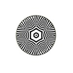 Black and White Line Art Stripes Pattern Hat Clip Ball Marker (4 pack) Front