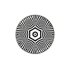 Black And White Line Art Stripes Pattern Hat Clip Ball Marker (10 Pack) by SpinnyChairDesigns