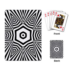 Black and White Line Art Stripes Pattern Playing Cards Single Design (Rectangle)