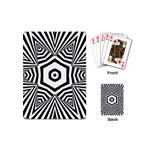 Black and White Line Art Stripes Pattern Playing Cards Single Design (Mini) Back