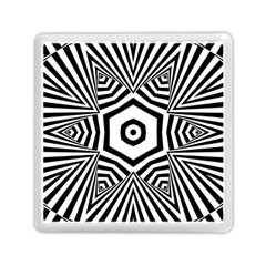 Black And White Line Art Stripes Pattern Memory Card Reader (square) by SpinnyChairDesigns