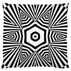 Black And White Line Art Stripes Pattern Standard Flano Cushion Case (one Side) by SpinnyChairDesigns