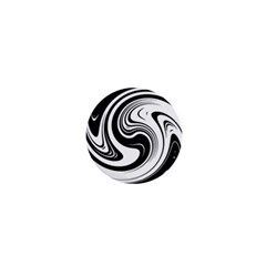 Black And White Swirl Spiral Swoosh Pattern 1  Mini Buttons by SpinnyChairDesigns