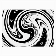 Black And White Swirl Spiral Swoosh Pattern Large Glasses Cloth