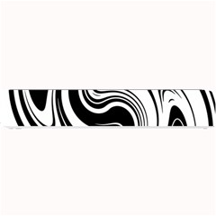 Black And White Swirl Spiral Swoosh Pattern Small Bar Mats by SpinnyChairDesigns