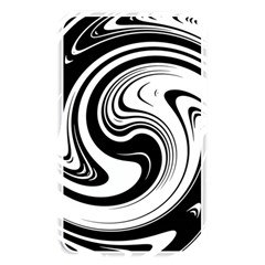 Black And White Swirl Spiral Swoosh Pattern Memory Card Reader (rectangular) by SpinnyChairDesigns