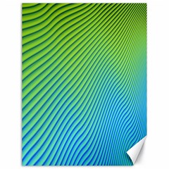 Blue Green Abstract Stripe Pattern  Canvas 18  X 24  by SpinnyChairDesigns