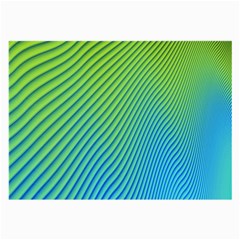 Blue Green Abstract Stripe Pattern  Large Glasses Cloth