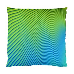 Blue Green Abstract Stripe Pattern  Standard Cushion Case (two Sides) by SpinnyChairDesigns