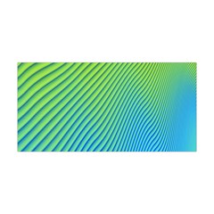 Blue Green Abstract Stripe Pattern  Yoga Headband by SpinnyChairDesigns