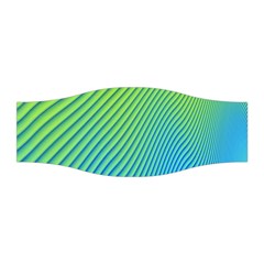 Blue Green Abstract Stripe Pattern  Stretchable Headband by SpinnyChairDesigns