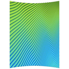 Blue Green Abstract Stripe Pattern  Back Support Cushion by SpinnyChairDesigns