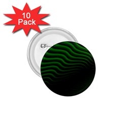 Black And Green Abstract Stripes Gradient 1 75  Buttons (10 Pack) by SpinnyChairDesigns