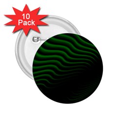 Black And Green Abstract Stripes Gradient 2 25  Buttons (10 Pack)  by SpinnyChairDesigns