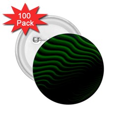 Black And Green Abstract Stripes Gradient 2 25  Buttons (100 Pack)  by SpinnyChairDesigns