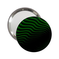 Black And Green Abstract Stripes Gradient 2 25  Handbag Mirrors by SpinnyChairDesigns