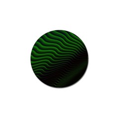 Black And Green Abstract Stripes Gradient Golf Ball Marker by SpinnyChairDesigns