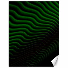 Black And Green Abstract Stripes Gradient Canvas 18  X 24  by SpinnyChairDesigns