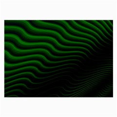 Black And Green Abstract Stripes Gradient Large Glasses Cloth (2 Sides) by SpinnyChairDesigns