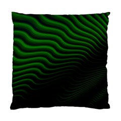 Black And Green Abstract Stripes Gradient Standard Cushion Case (one Side) by SpinnyChairDesigns