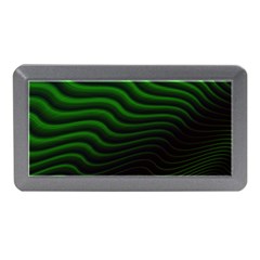 Black And Green Abstract Stripes Gradient Memory Card Reader (mini) by SpinnyChairDesigns