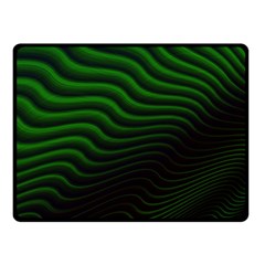 Black And Green Abstract Stripes Gradient Double Sided Fleece Blanket (small)  by SpinnyChairDesigns