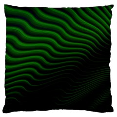 Black And Green Abstract Stripes Gradient Standard Flano Cushion Case (one Side) by SpinnyChairDesigns