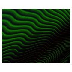 Black And Green Abstract Stripes Gradient Double Sided Flano Blanket (medium)  by SpinnyChairDesigns