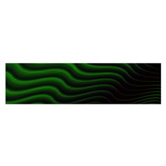 Black And Green Abstract Stripes Gradient Satin Scarf (oblong) by SpinnyChairDesigns