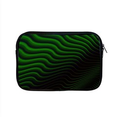 Black And Green Abstract Stripes Gradient Apple Macbook Pro 15  Zipper Case by SpinnyChairDesigns