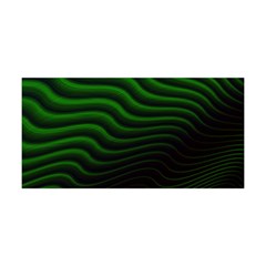 Black And Green Abstract Stripes Gradient Yoga Headband by SpinnyChairDesigns