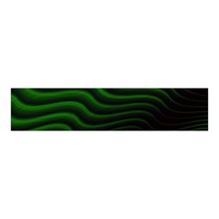 Black And Green Abstract Stripes Gradient Velvet Scrunchie by SpinnyChairDesigns