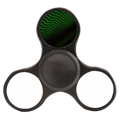 Black And Green Abstract Stripes Gradient Finger Spinner by SpinnyChairDesigns