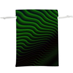 Black And Green Abstract Stripes Gradient  Lightweight Drawstring Pouch (xl) by SpinnyChairDesigns