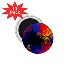 Colorful Paint Splatter Texture Red Black Yellow Blue 1 75  Magnets (10 Pack)  by SpinnyChairDesigns