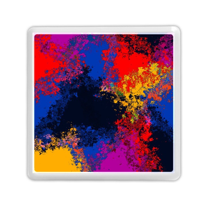 Colorful Paint Splatter Texture Red Black Yellow Blue Memory Card Reader (Square)