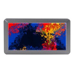 Colorful Paint Splatter Texture Red Black Yellow Blue Memory Card Reader (mini) by SpinnyChairDesigns