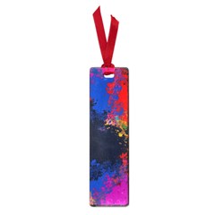 Colorful Paint Splatter Texture Red Black Yellow Blue Small Book Marks by SpinnyChairDesigns