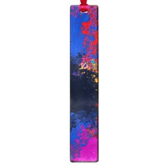 Colorful Paint Splatter Texture Red Black Yellow Blue Large Book Marks by SpinnyChairDesigns