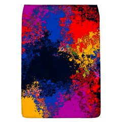 Colorful Paint Splatter Texture Red Black Yellow Blue Removable Flap Cover (l) by SpinnyChairDesigns