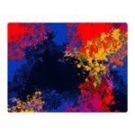 Colorful Paint Splatter Texture Red Black Yellow Blue Double Sided Flano Blanket (Mini)  35 x27  Blanket Front