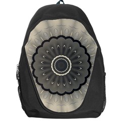 Beige Kaleidoscope Mandala Arabesque Pattern Backpack Bag