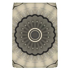 Beige Kaleidoscope Mandala Arabesque Pattern Removable Flap Cover (l) by SpinnyChairDesigns