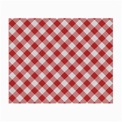 Picnic Gingham Red White Checkered Plaid Pattern Small Glasses Cloth (2 Sides) by SpinnyChairDesigns