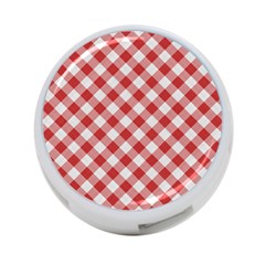 Picnic Gingham Red White Checkered Plaid Pattern 4-port Usb Hub (one Side) by SpinnyChairDesigns