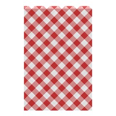 Picnic Gingham Red White Checkered Plaid Pattern Shower Curtain 48  X 72  (small)  by SpinnyChairDesigns