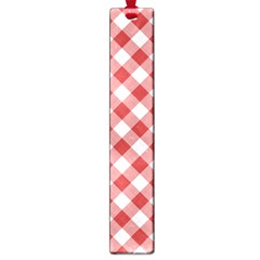 Picnic Gingham Red White Checkered Plaid Pattern Large Book Marks by SpinnyChairDesigns