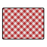 Picnic Gingham Red White Checkered Plaid Pattern Double Sided Fleece Blanket (Small)  45 x34  Blanket Front