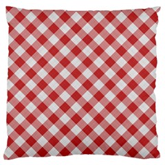 Picnic Gingham Red White Checkered Plaid Pattern Standard Flano Cushion Case (one Side) by SpinnyChairDesigns